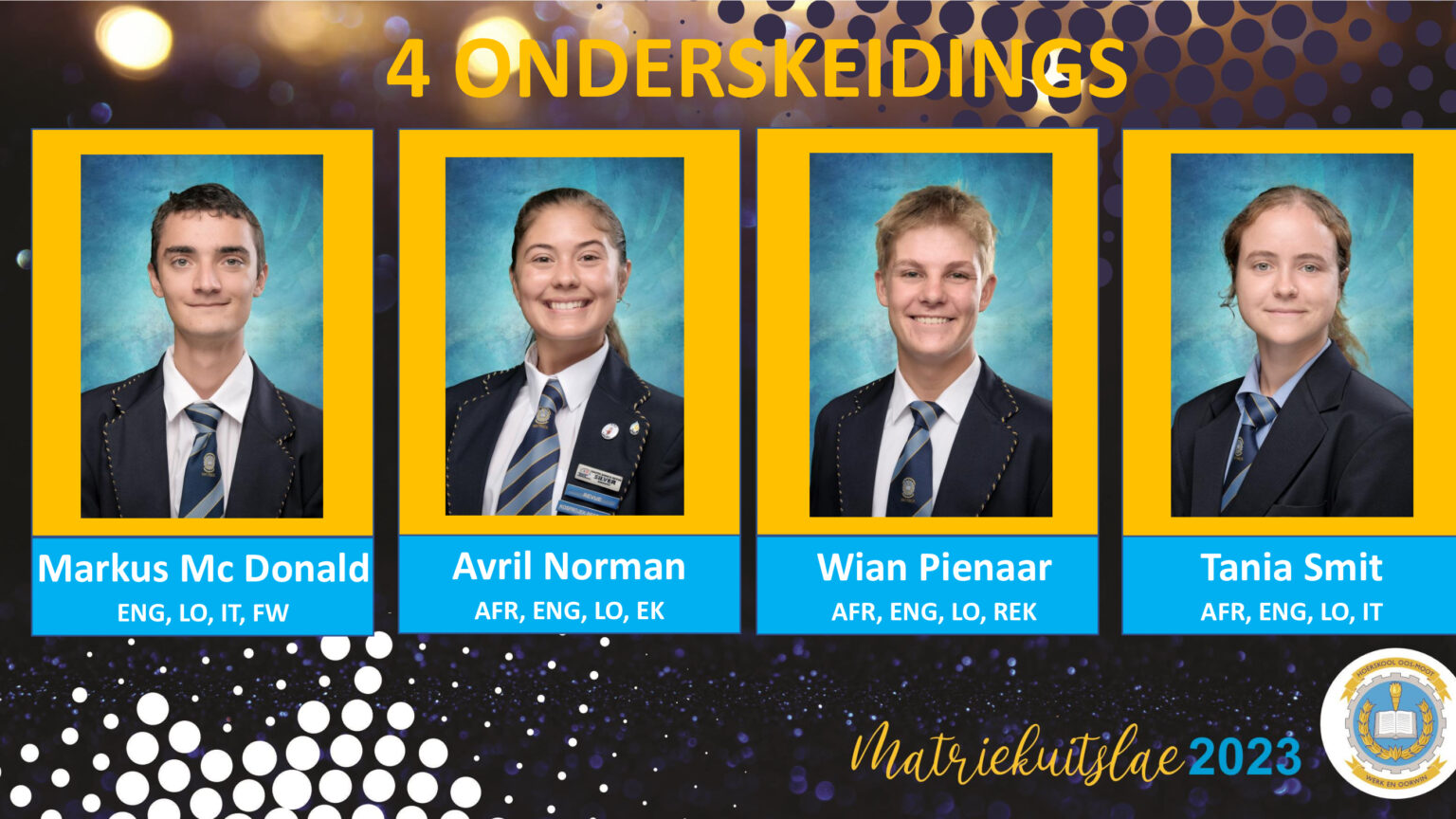 MATRIEKUITSLAE 2023 – Hoërskool Oos-Moot